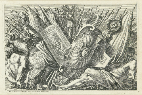 JEAN LE PAUTRE (1618-1682)Triunfos y armas a la romana. “T