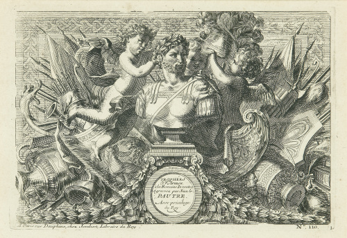 JEAN LE PAUTRE (1618-1682)Triunfos y armas a la romana. “T