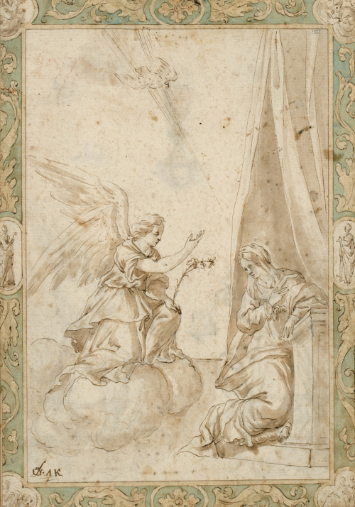 ESCUELA ESPAÑOLA, h. 1700Anunciación (anverso), y Adoració