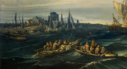 EUGENIO LUCAS VELÁZQUEZ (Madrid, 1817 - 1870)Vista costera