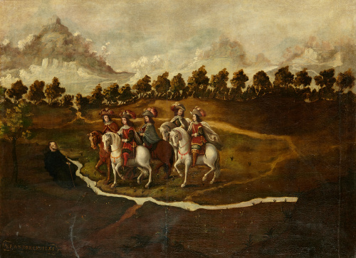 ESCUELA ESPAÑOLA, H. 1700El sueño del Padre Roelas.