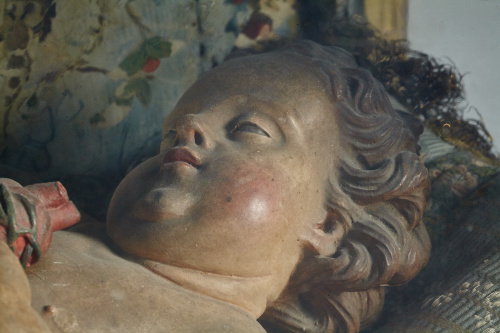 Escuela española, S. XVIII.“Niño Jesús con el Sagrado Cora