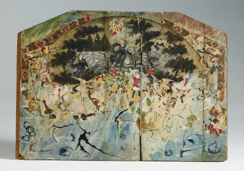 Escuela española, S. XVIII.“Niño Jesús con el Sagrado Cora