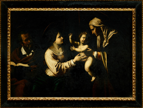 ESCUELA ITALIANA, SIGLO XVIISagrada Familia con Santa Ana.