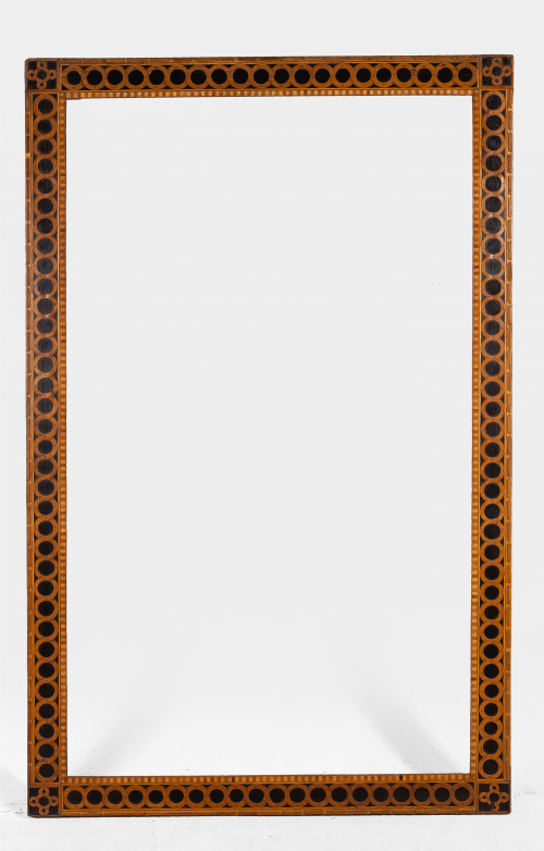 Importante marco Carlos IV en nogal, ébano y limoncillo en 