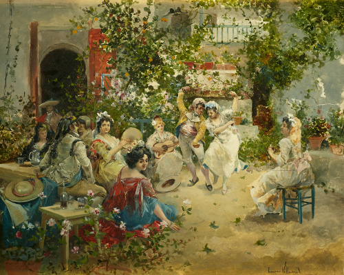 EUGENIO LUCAS VILLAAMIL (Madrid, 1858-1919)Baile 