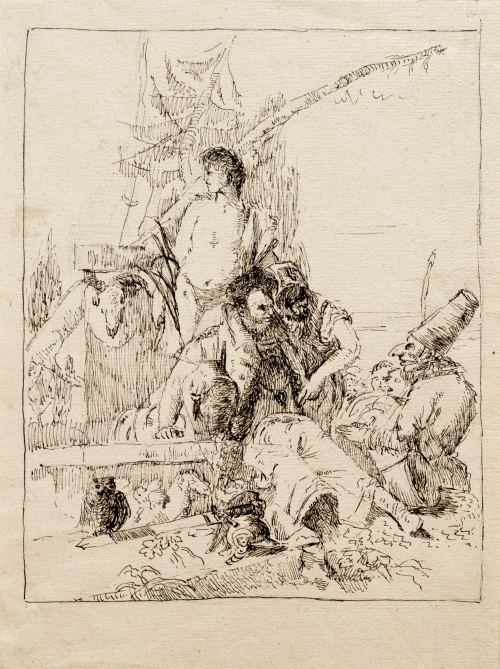 ESCUELA ITALIANA SIGLO XIXPunchinella aconsejando