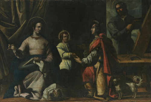 ESCUELA PORTUGUESA, SIGLO XVIIEl hogar de Nazaret con dona