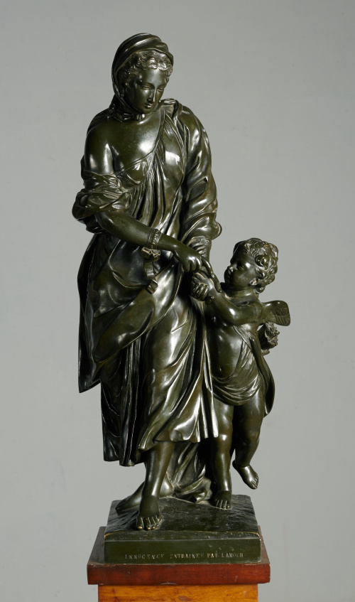 Escuela francesa, S. XIX.“Innocence Entraince Par Lamour”