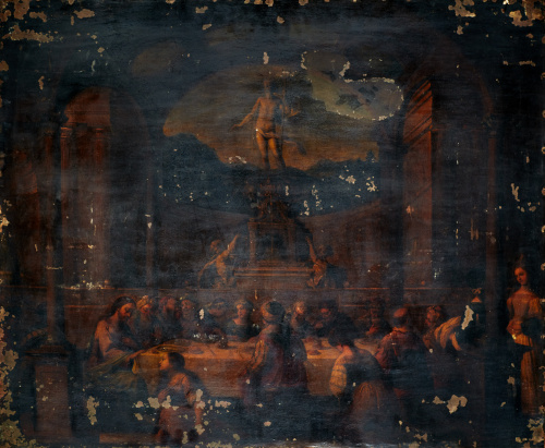 ESCUELA FLAMENCA, SIGLO XVIICena en casa de Betania con la