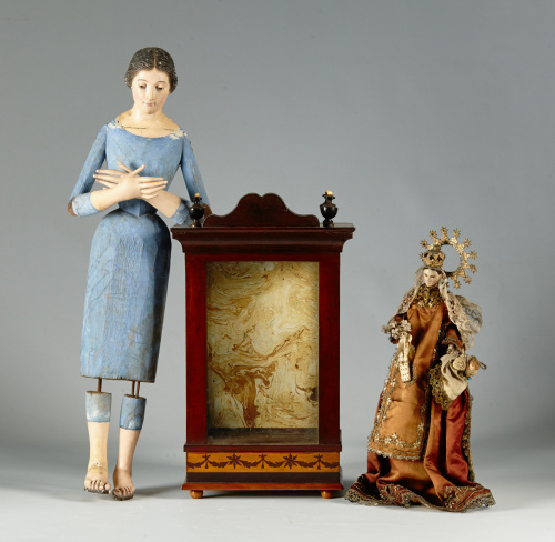 “Virgen del Carmen”. Imagen vestidera articulada en madera 