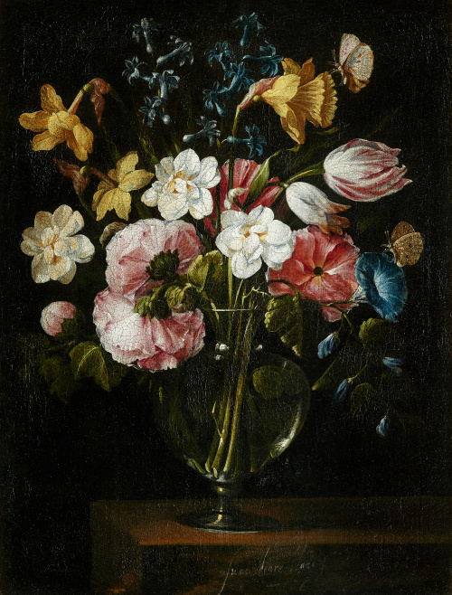 JUAN DE ARELLANO (1614- 1676)Florero de tulipanes, narciso