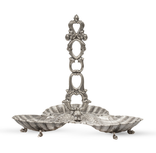 Almendrero para aperitivos de plata.S. XX.