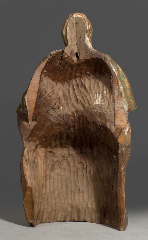 Escuela castellana, S. XVI“Virgen sedente con Niño”Madera