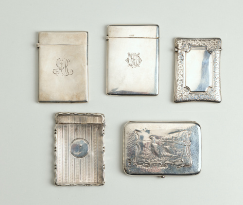 Tarjetero de plata marcada.Taller Inglés, Birmingham 1923-