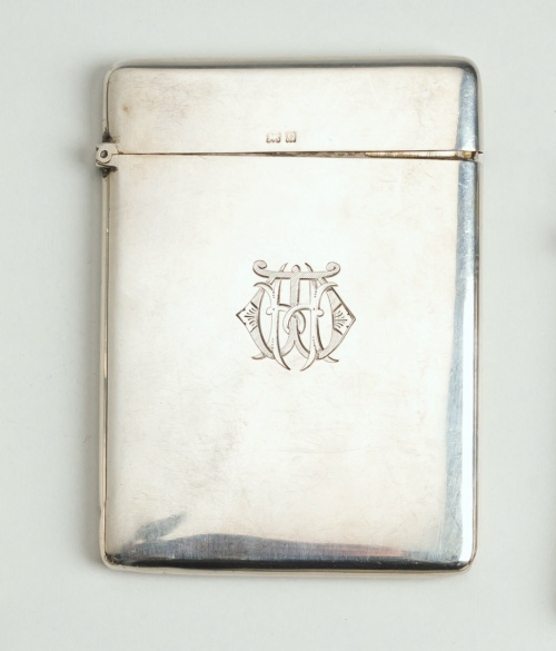 Tarjetero de plata marcadaTaller Inglés, Birmingham 1902-3