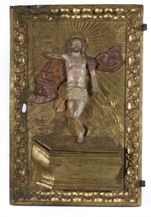 Puerta de Sagrario, representando a Cristo resucitado, en m