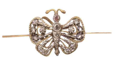 Broche de mariposa de diamantes S. XIX