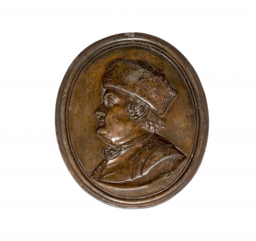 Medalla de Benjamín Franklin como doctor. Bronce patinado. 