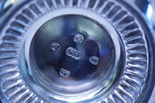 Juego regencia de té de plata en su color de decoración rel