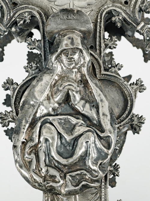 Importante cruz procesional gótica, época Reyes Católicos, 