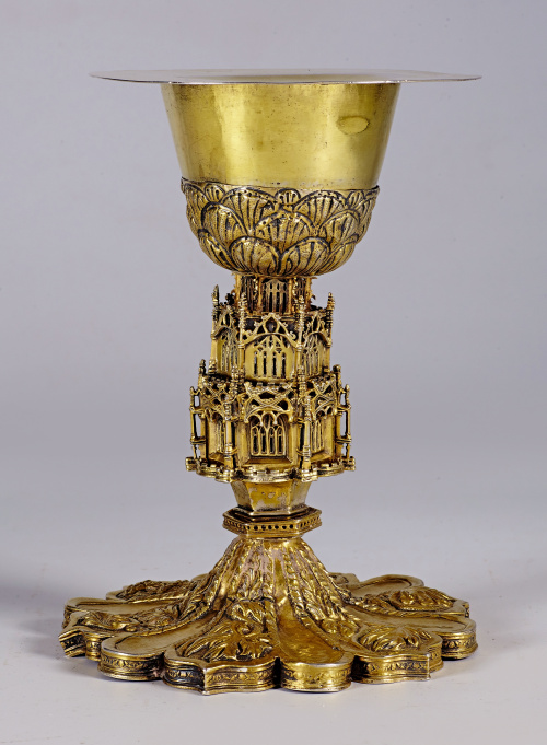 Importante cáliz gótico, época Reyes Católicos, en plata es