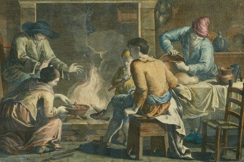 ESCUELA FRANCESA, SIGLO XIXPareja de escenas costumbristas.