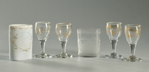 Vaso de recuerdo de la Granja con decoración grabada al áci