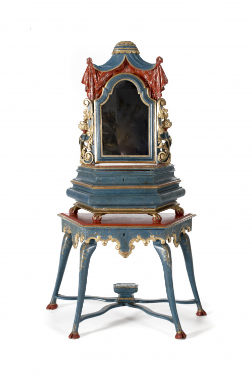 Tocador femenino en madera policromada y “lacca povera”Ven