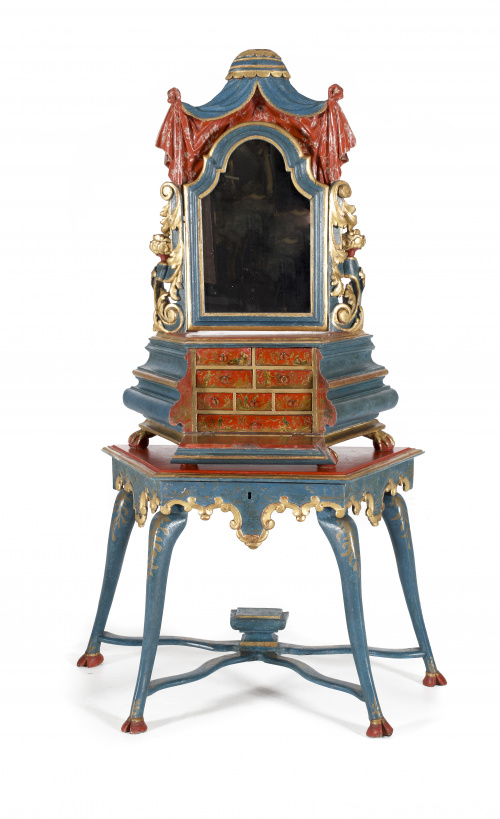 Tocador femenino en madera policromada y “lacca povera”Ven