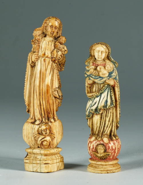 Escuela Indo portuguesa, S. XVII.“Inmaculada”.Marfil tall