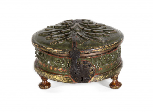 Coquera o Hierbera con forma de concha de madera de cedro t