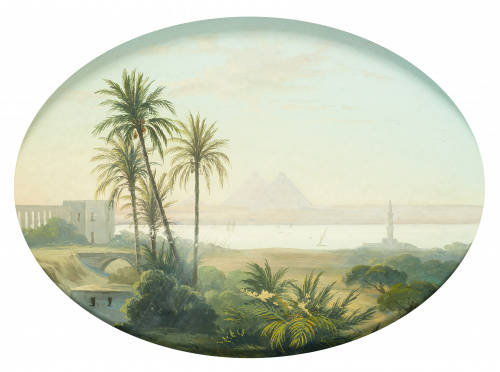 ESCUELA FRANCESA, SIGLO XIXPar de vistas de El Cairo, con 
