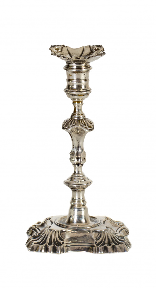 Candelero de plata inglesa.William Gould. Londres, 1749