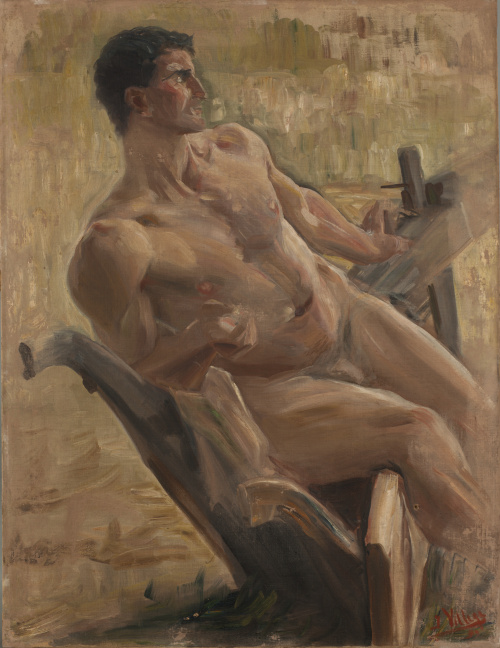 ESCUELA ESPAÑOLA, SIGLO XIXDesnudo masculino