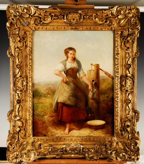 ESCUELA EUROPEA, MITAD SIGLO XIXMujer junto a una fuente