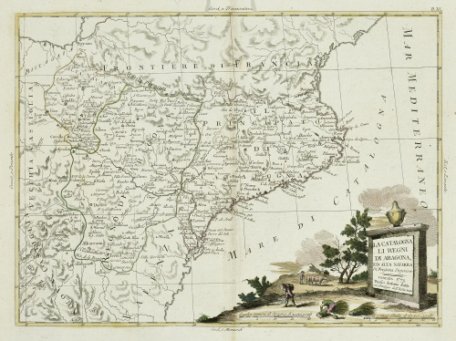 ANTONIO ZATTAMapa de Cataluña: “La Catalogna, li regni di 