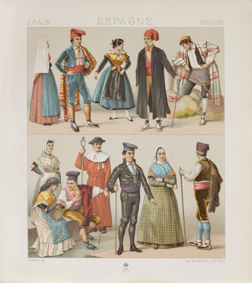 Charles Auguste Albert Racinet (1825-1893)“Espagne: costum