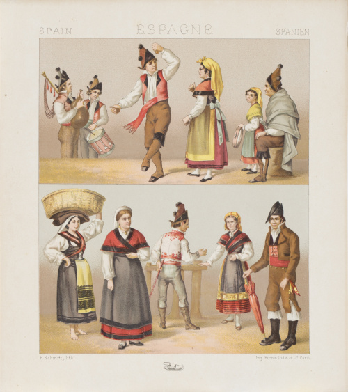 Charles Auguste Albert Racinet (1825-1893)“Espagne: costum