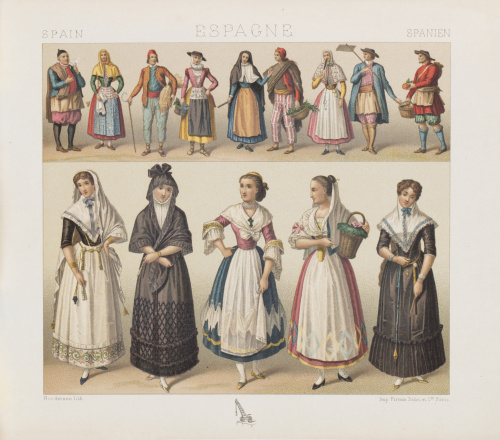 Charles Auguste Albert Racinet (1825-1893)“Espagne: costum