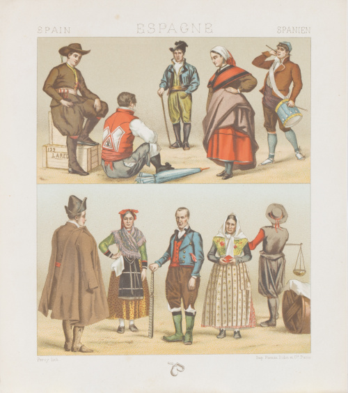 Charles Auguste Albert Racinet (1825-1893)“Espagne: costum