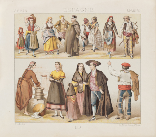 Charles Auguste Albert Racinet (1825-1893)“Espagne: costum