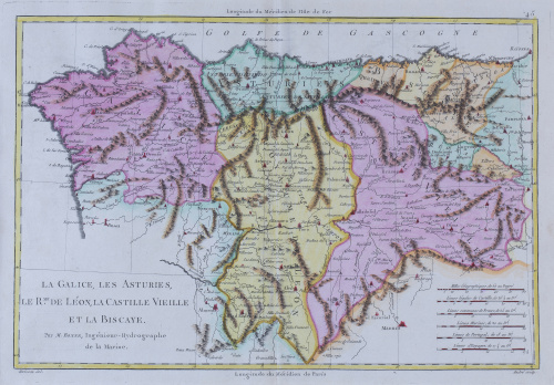 RIGOBERT BONNE (1727-1795)“La Galice, Les Asturies, le Rme
