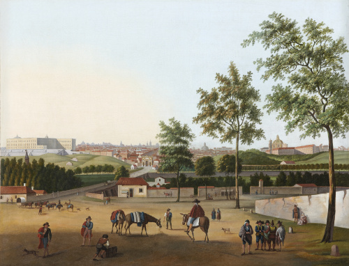 ESCUELA MADRILEÑA, HACIA 1820“Vista de Madrid desde el Pue