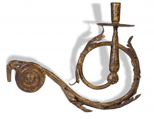 Aplique de bronce con restos de dorado.Francia, S. XVIII -
