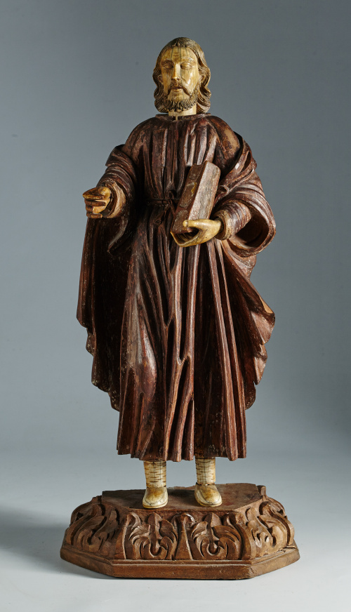 Escuela Indo-portugues h.1650“San José”En madera de molab