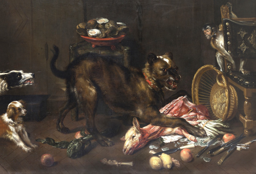 FRANS SNYDERS (1579 -1657)Perro con presa