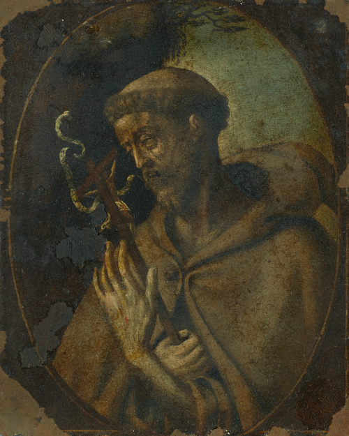 ESCUELA ITALIANA, SIGLO XVIISan Francisco en un óvalo fing