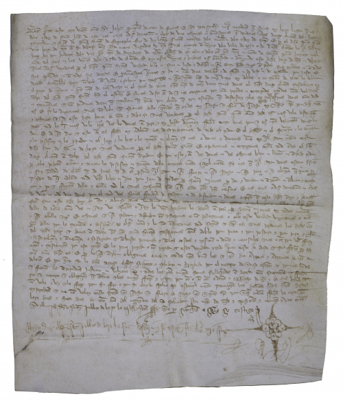 Carta de venta de tierras en Lora del Río (Sevilla) por par