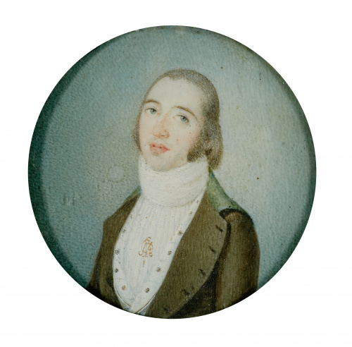 ESCUELA ESPAÑOLA, SIGLO XVIIIRetrato de caballero, tondo.